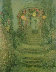 Der beleuchtete Pavillon